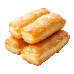 Photography of Freshly Fried Chinese Donuts Youtiao on Plain White Background