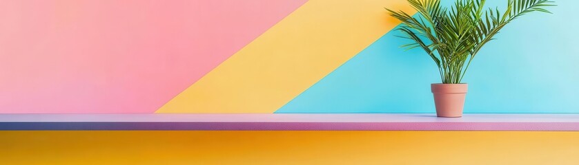 Obraz premium Balanced work-life flat design top view productivity theme water color colored pastel