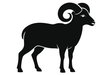 Bighorn Sheep silhouette black vector B.eps