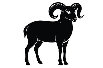 Bighorn Sheep silhouette black vector C.eps