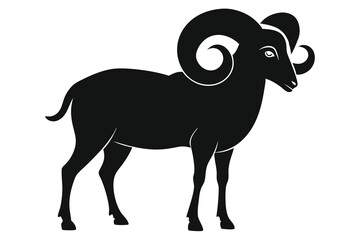 Bighorn Sheep silhouette black vector H.eps