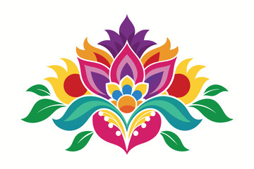 Colorfull Flower Alpona Design And Ceramic J.eps