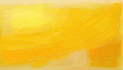 Vibrant Yellow Oil Paint Texture. Thick, Smooth, and Dynamic Brush Strokes Creating an Abstract...