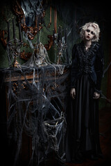 lonely vampire in a castle