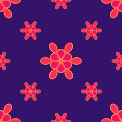 Cute snowflake pattern design, best winter snowflake wallpaper design, six leaf flower pattern design