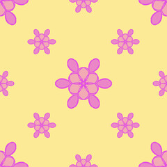 Cute snowflake pattern design, best winter snowflake wallpaper design, six leaf flower pattern design