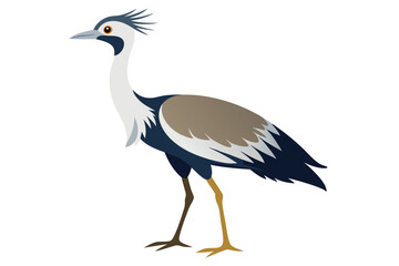 Kori Bustard clean silhouette color D.eps