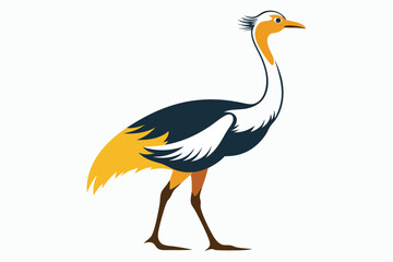 Kori Bustard clean silhouette color L.eps