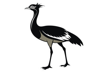 Kori Bustard clean silhouette color N.eps
