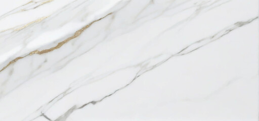 Luxurious white Carrara statuaries marble texture background. Calacatta glossy marble with golden streaks. Luxury White Gold Marble texture background vector. Panoramic Marbling texture design.