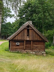 Fototapeta premium Old vintage wooden house, izba