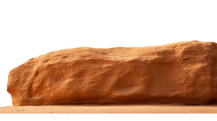 Rocky canyon with layered cliffs isolated on transparent background