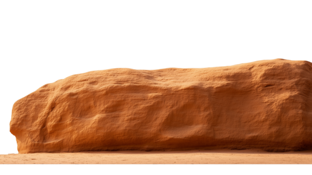 Rocky canyon with layered cliffs isolated on transparent background