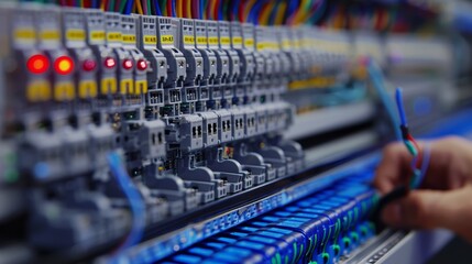 Expert electrician skillfully installing and replacing electrical outlets with precision and care