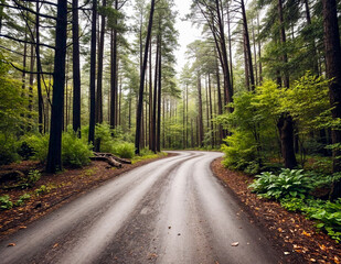 Fototapeta premium road in the forest