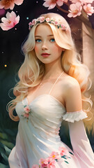 garden princess painting