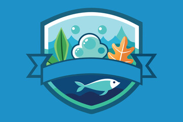 ocean cute badge clean silhouette color vector G.eps