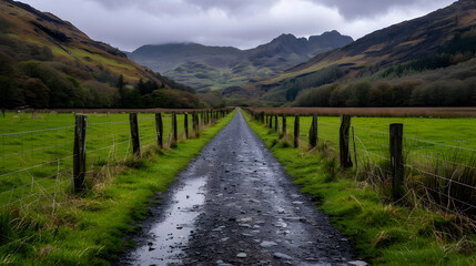 the road to the mountains