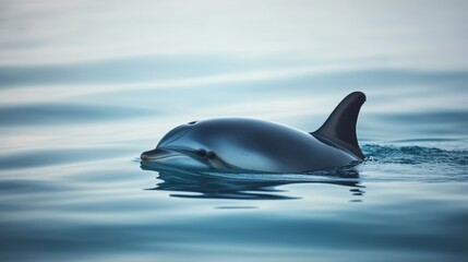 Fototapeta premium Dolphin Swimming in the Ocean - Wildlife Photography