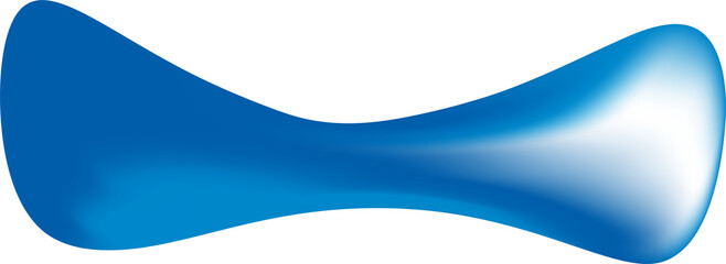 Blue Abstract Fluid Shape Element