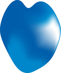 Blue Abstract Fluid Shape Element