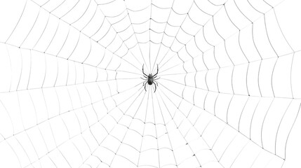 Obraz premium Halloween party background with spiderwebs isolated on transparent,blank space for text,element template for poster,brochures, online advertising