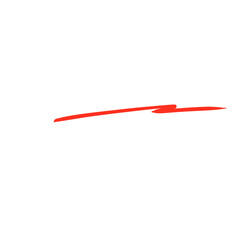 Hand drawn doodle sketch red marker stroke emphases, mark