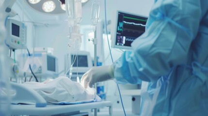 Surgical Procedure in Operating Room, Generated AI