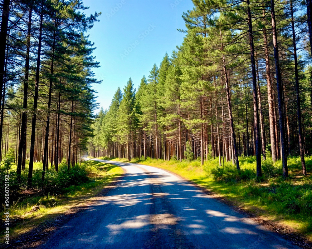 Canvas Prints road in the forest