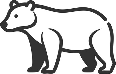 A bear is standing on a white background
