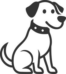 A dog is sitting on a white background