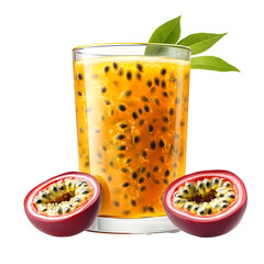 Photography of Passion Fruit Juice on White Background