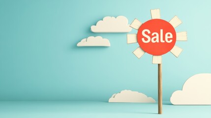A vintage inspired illustration of a "Sale" sign with a big red discount percentage, highlighting the allure of bargain hunting.