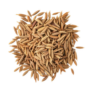 Close-up of a pile of cumin seeds, a popular spice used in many cuisines.