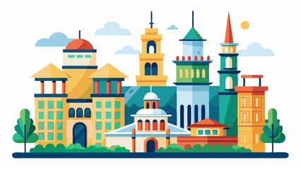 Obraz premium Building vector isolated on white background