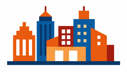 Building vector isolated on white background