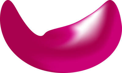 Pink Abstract Fluid Shape Element