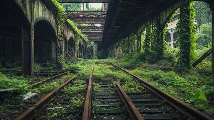 Overgrown Train Tracks - Nature Reclaiming the Past