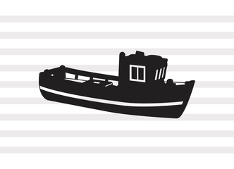 Fishing Boat SVG, Boat Silhouette, Fishing Ship Svg, Speed Boat Svg, P0062