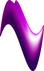 Purple Abstract Fluid Shape Element