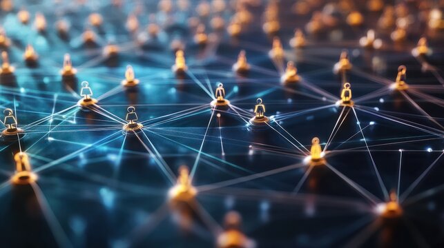 Global Business Connections.. Corporate networking. Concept of networking in a corporation.