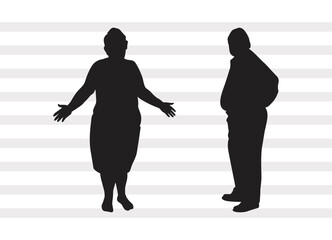 Fat Man SVG, Thick Man Silhouette, Fat Men Figure Svg, Overweight Man Svg, P0063