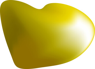 Yellow Abstract Fluid Shape Element