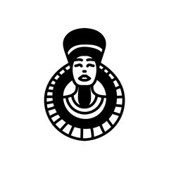 King Pharaoh Glyph Icon, Vector illustration