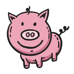cute piglets doodle