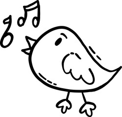 chick sing doodle