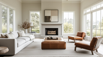 Fototapeta premium Elegant design with muted grays, beiges, and whites