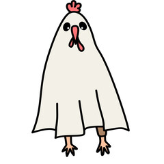 Halloween Chicken Cartoon