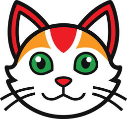 Sleek Cat Face Vector Art Minimalist Mascot Logo
