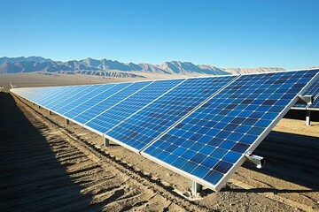 photo of a sustainable farm showcasing integrated solar panels, showcasing the intersection of traditional agriculture and renewable energy generation.